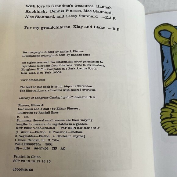 Inchworm and A Half Paperback By Elinor J Pinczes - Picture 3 of 4
